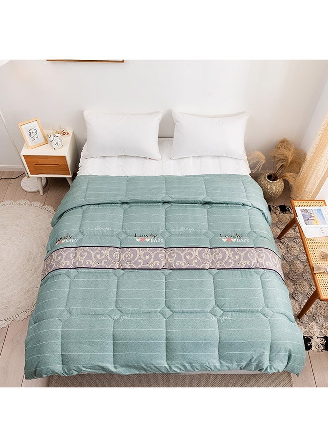 GREEN SPRING QUEEN SIZE COMFORTER MICROFIBER MULTICOLOUR