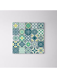 BPA Go Green In Tiling Canvas Wall Art Painting Wall Art Green Canvas 60x60 cm