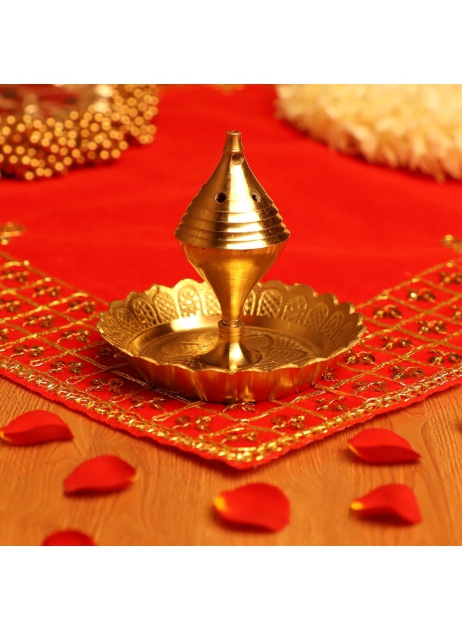 Madhoor Pooja Brass Handicraft Agarbatti Stand 3 Inches