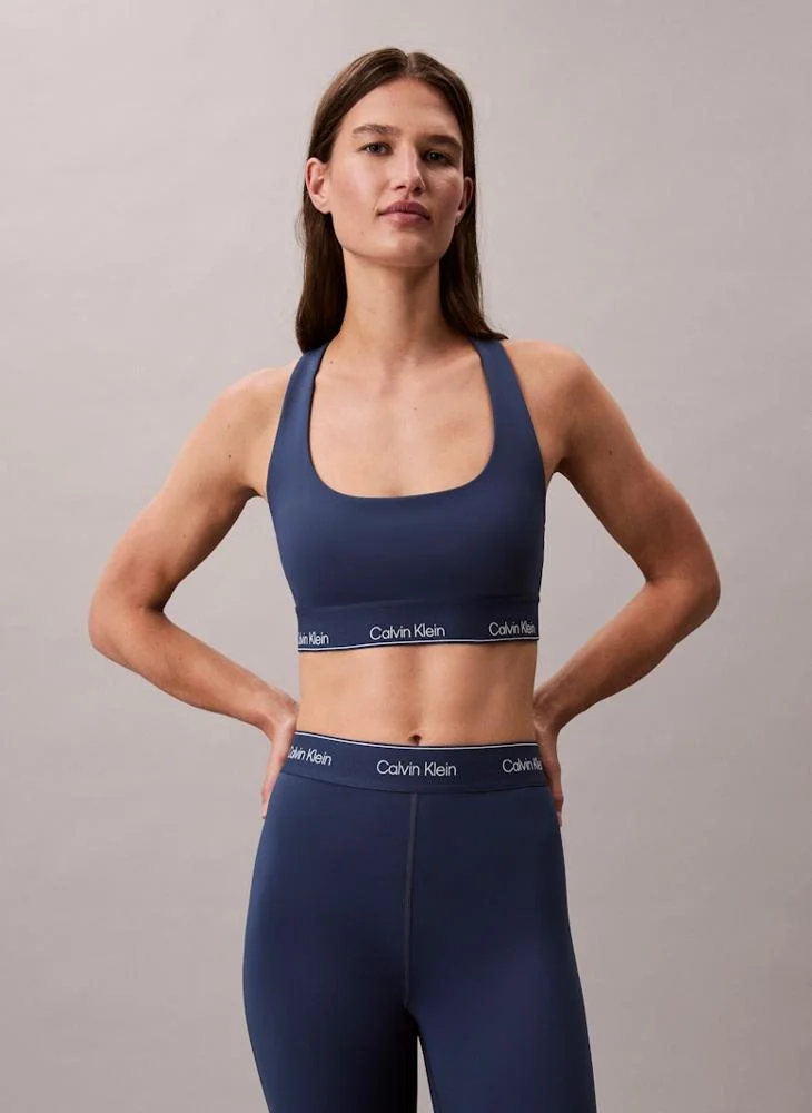 CALVIN KLEIN Logo Racerback Sports Bra