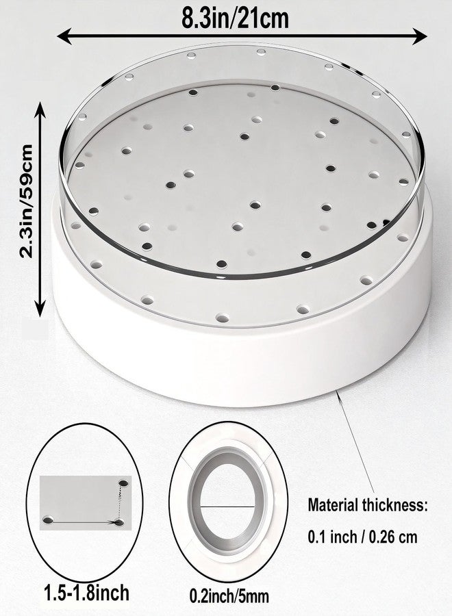 SOVQUEST Cake Pop Holder Double-Layer Round 22 Hole Durable Cake Pop Display Stand for Birthday, Baby Shower, Party Decor ABS and PC Material (2 Pack White - Image 3