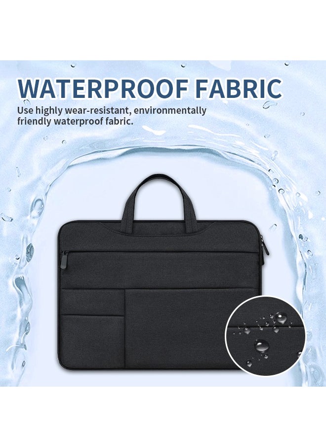 Generic Multi-Compartment Laptop Bags, Thickened Computer Bag with Dustproof Zipper Laptop Briefcase, Shockproof, Waterproof, Scratch-Resistant Material, Suitable for Business Trips, Business, Travel, Work  - Image 4