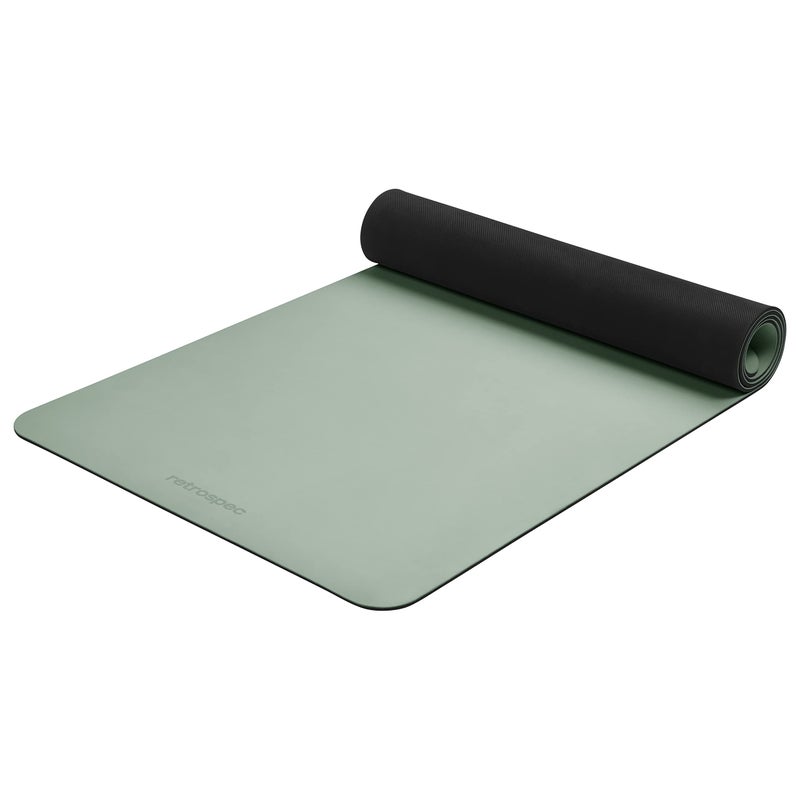 Retrospec Laguna 5mm Yoga Mat Fitness Mat for Women Men Children SlipResistant and Moisture Absorbing Exercise Mat for Home Pilates Yoga and Floor WorkoutsSage