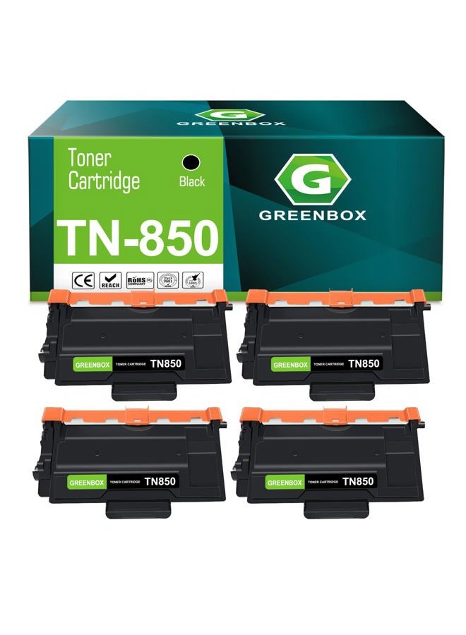 GREENBOX Compatible Toner Cartridge Replacement for Brother TN850 TN-850 TN-820 TN820 for Brother DCP-L5500DN DCP-L5600DN MFC-L5700DW HL-L5000D MFC-L5800DW MFC-L5850DW HL-L5100DN Printer (4 Black) - Image 1
