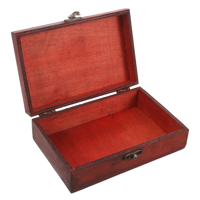 Treasure Box Vintage Box Trinket Jewelry Box Vintage Wood Box Retro Trinket Storage Box - Image 1