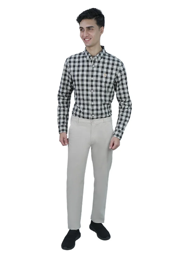 Giordano Men’s Slim Tapered Stretch Twill Khakis with Elastic Waist