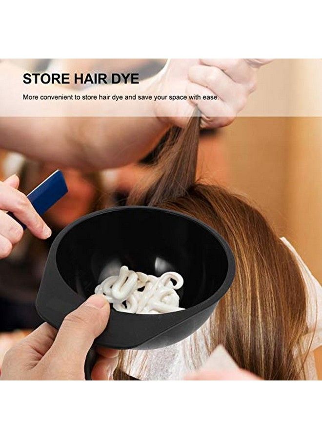 Lurrose 4Pcs Hair Dye Bowl Plastic Hair Color Mixing Tools Applicator Bowl With Handle For Diy Color Treatments Salon Barbershop Hairdressers - Image 4