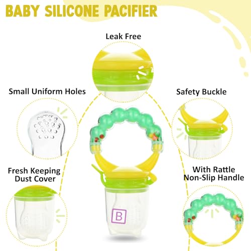 Bembika Baby Nibbler Ring Green Color, Baby Nibbler Pacifier, Baby Pacifier Food Nibbler, Baby Feeding Accessories Small Size (3-6 Months Baby) - Image 2