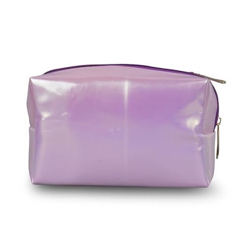 Shamax® Pouches, Makeup Organizer, Cosmetic Travel Organizer Pouch,Zipper Closure Portable Makeup Pouch, Stationery Bag for Students Girls Adults Office with Pockets, Toiletry Bag (Purple) Pack of 2 - Image 3