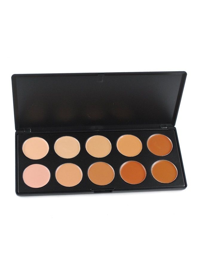 FantasyDay Pro 10 Colors Cream Concealer Camouflage Makeup Palette Contouring Kit - Ideal for Professional and Daily Use