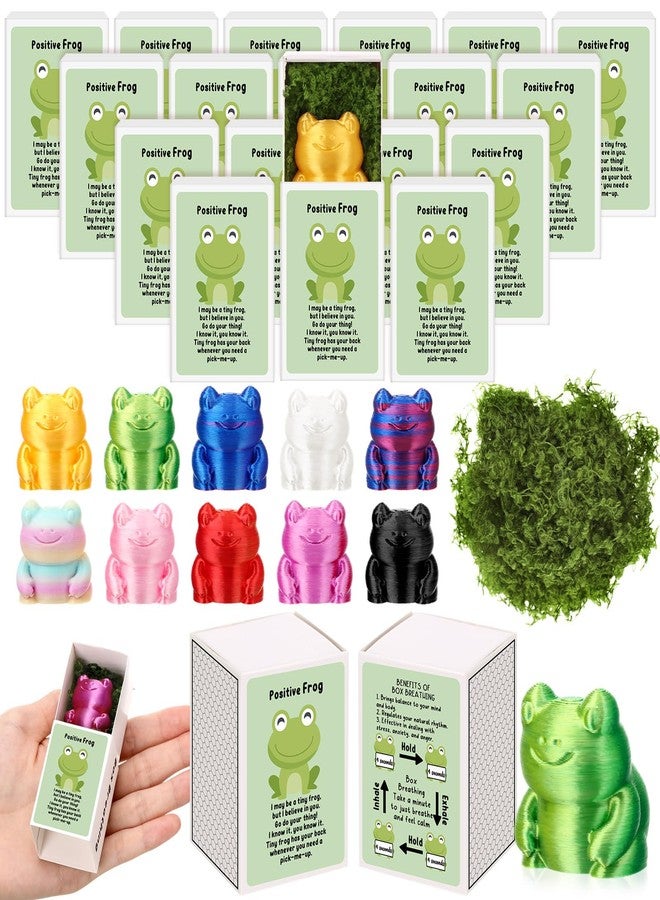 Youyole 30 Sets 3D Printed Frogs and Boxes Employee Appreciation Gifts Frog Party Favors Inspirational Gifts for Office Teachers Nurse Coworkers Staff Work Team - Image 1