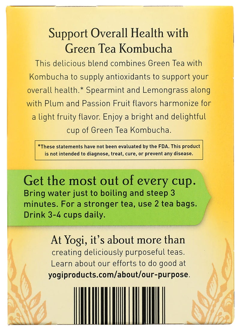 Yogi Tea Green Tea Kombucha Organic, 16 Count, 32 gm - Image 3