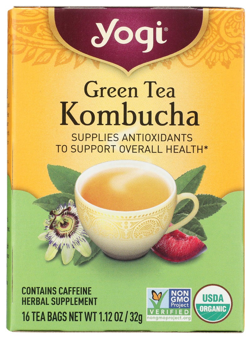 Yogi Tea Green Tea Kombucha Organic, 16 Count, 32 gm - Image 1