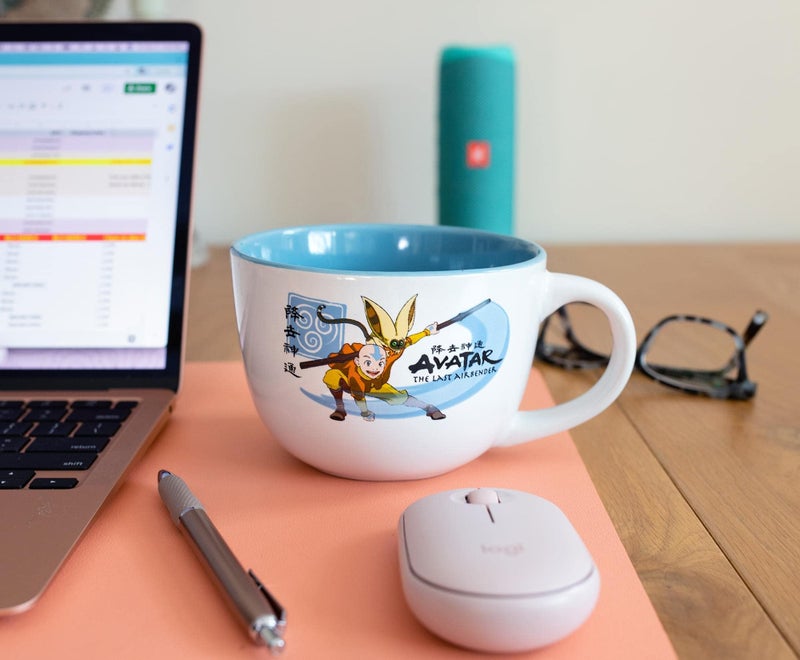 Silver Buffalo Avatar: The Last Airbender Aang and Momo Ceramic Soup Mug | Large Coffee Mugs and Cups, Home & Kitchen Essentials | Anime Manga Gifts And Collectibles | Holds 24 Ounces - Image 5