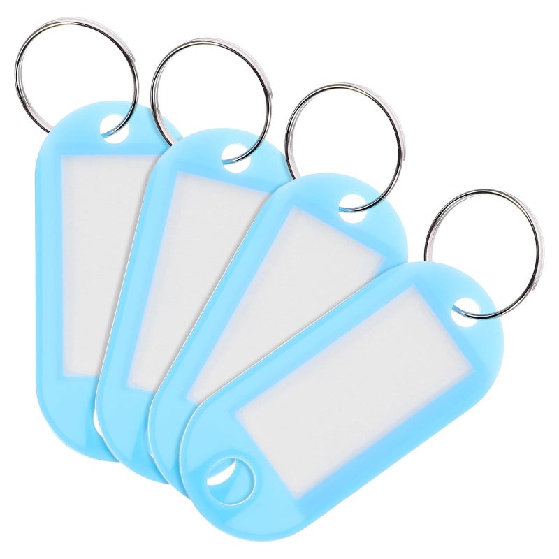 50 Pcs Sky Blue Luggage Tags With Key Rings For Travel And Office Organization - Image 2