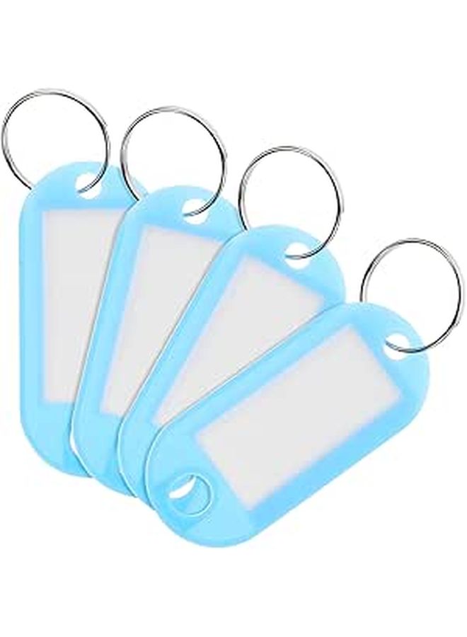 50 Pcs Sky Blue Luggage Tags With Key Rings For Travel And Office Organization - Image 1