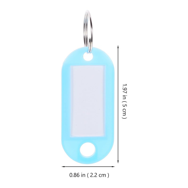 50 Pcs Sky Blue Luggage Tags With Key Rings For Travel And Office Organization - Image 3