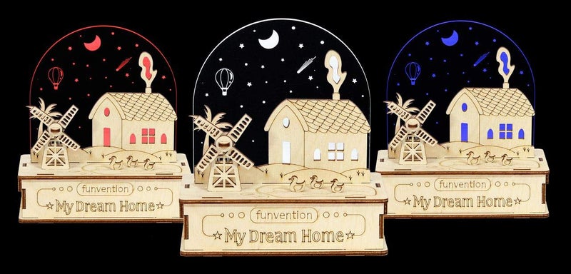 Funvention My Dream Home 3D Smart Lamp with Sound & Light Control - STEM Learning DIY Utility Kit - Image 2