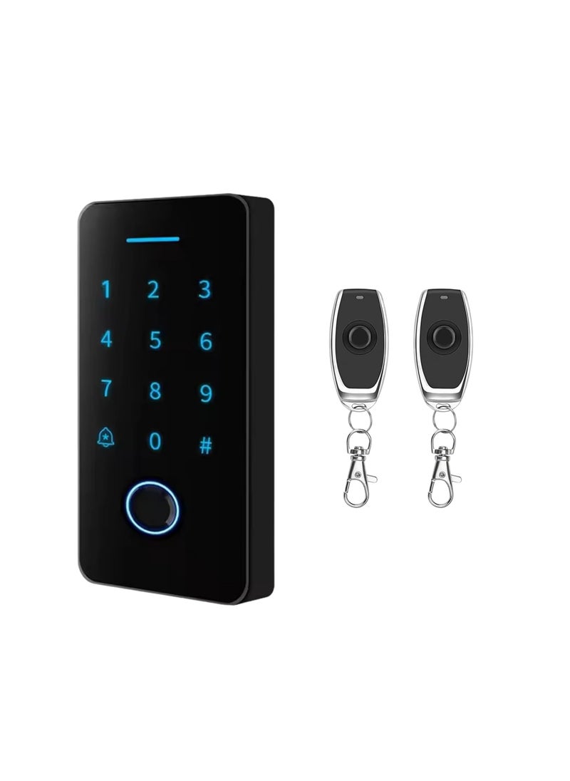 NAVKAR SYSTEMS - Navkar Systems Weatherproof Finger Card Pin Remote Mobile App Access Control Panel with 2 Remotes Can Operate Any Electronic Lock Using Finger Card Pin Remote Smart Life App - Image 1