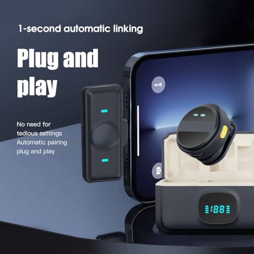 AMBLIC New Dual Wirless Mic for Youtubers Video Recording & Live Streaming | Noise Cancellation with 164Ft Mic for Vlogging, Singing, Plug-Play, DSLR Compatible with All Smartphones & Other Devices - Image 2