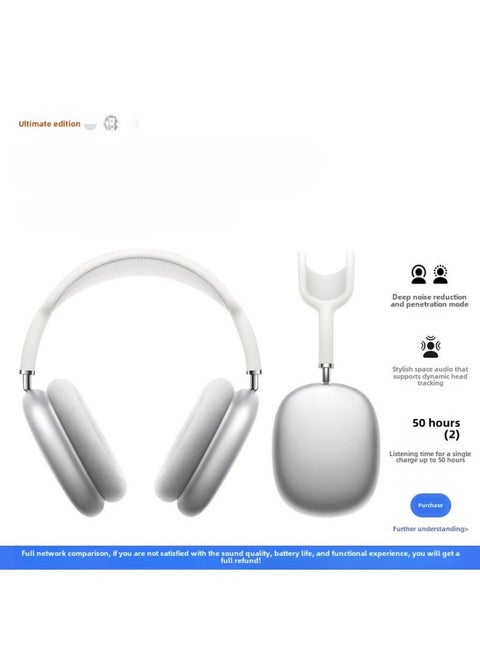 Huaqiang North 2024 IPhone 15 Wireless Noise Reduction Sports Max Headset Bluetooth Earphones Suitable For Apple/Mac-Color:Silver | Ultimate Edition
