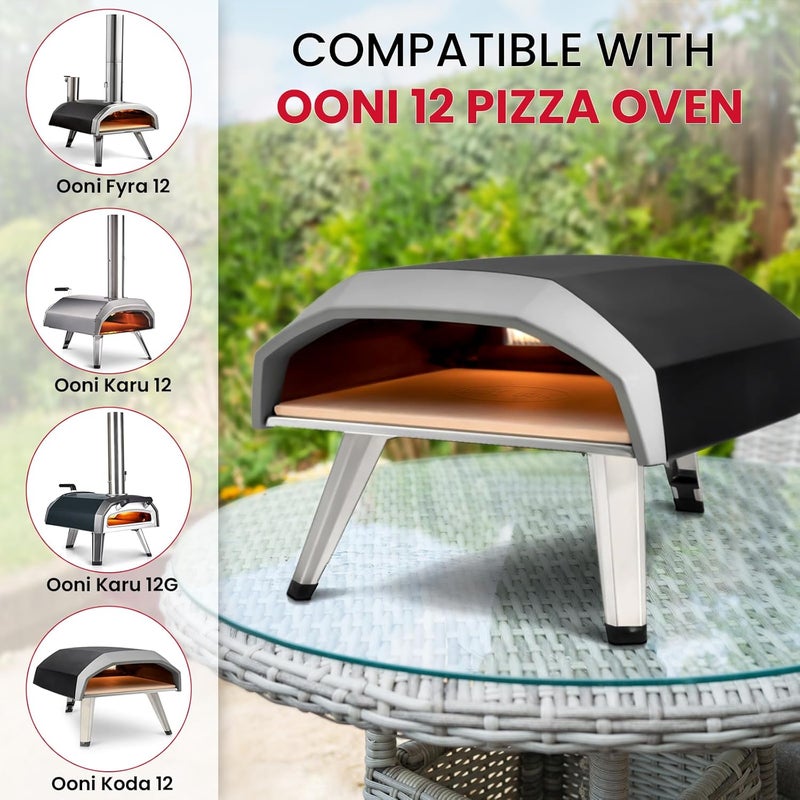 Unicook Pizza Stone 13 Inch, Cordierite Square Baking Stone for Ooni 12 Oven, Ideal for Making Crispy Crust Pizzas Bread and Cookies - Image 3