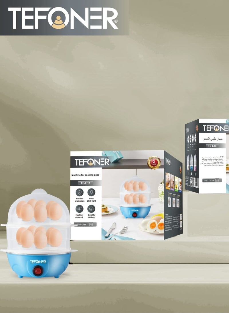 تيفونر غلاية بيض بالبخار الكهربائية يمكنها سلق ما يصل إلى 14 بيضة غلاية بيض متعددة الاستخدامات 350 وات مع مؤشر ضوئي تغلي البيض بسرعة في ما يصل إلى 15 دقيقة - Image 4