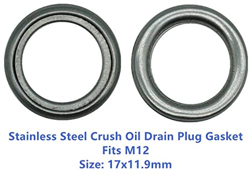 Dsnaduo 25 PCS Stainless Steel Transmission Drain Plug Gasket, Oil Crush Washer Fit 4Runner Sequoia Tacoma Tundra Lexus RAV4,GS450H, IS250/350, LS430/460 Replace 35178-30010 Fits M12 - Image 3