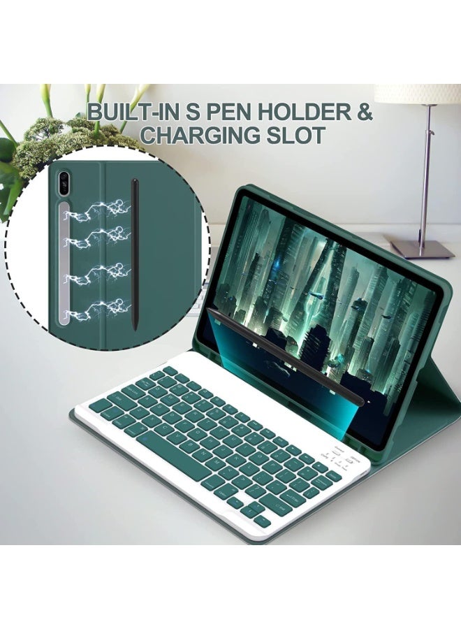Arabic and English Keyboard Case Compatible with Samsung Galaxy Tab S10 FE Plus 13.1 inch 2025 (SM-X620/X626B) Slim PU Cover Detachable Wireless Keyboard - Image 3
