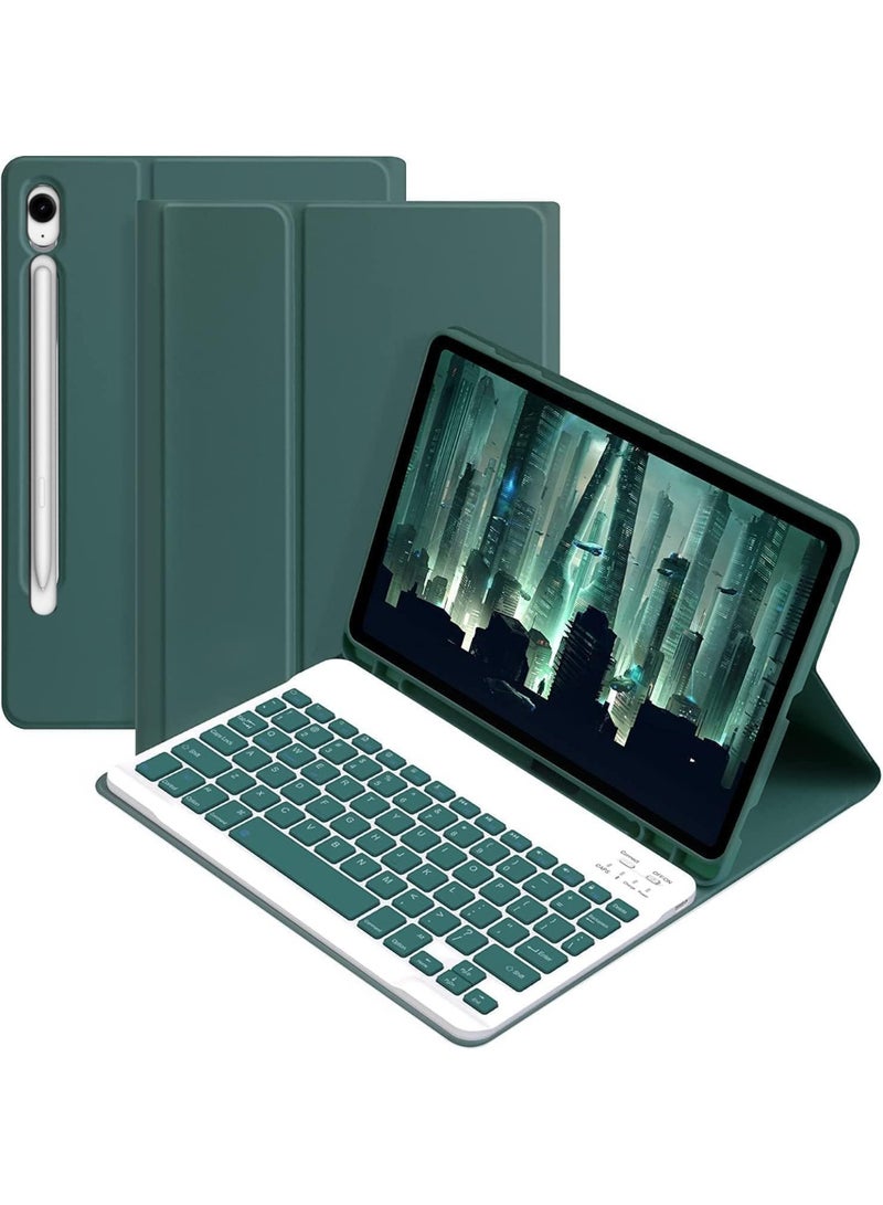 Arabic and English Keyboard Case Compatible with Samsung Galaxy Tab S10 FE Plus 13.1 inch 2025 (SM-X620/X626B) Slim PU Cover Detachable Wireless Keyboard - Image 1