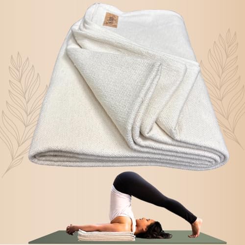The Yogis 100% Organic Eco-Friendly Cotton Iyengar Yoga Blanket Pune Yoga Blanket, Yoga Props, Yoga Blanket Thick, Yoga Blanket for Restorative Yoga - Image 1