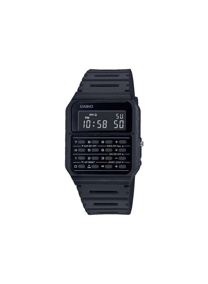 CASIO ساعة كاسيو بآلة حاسبة رقمية بسوار من الراتنج للرجال CA-53WF-1BDF - Image 3