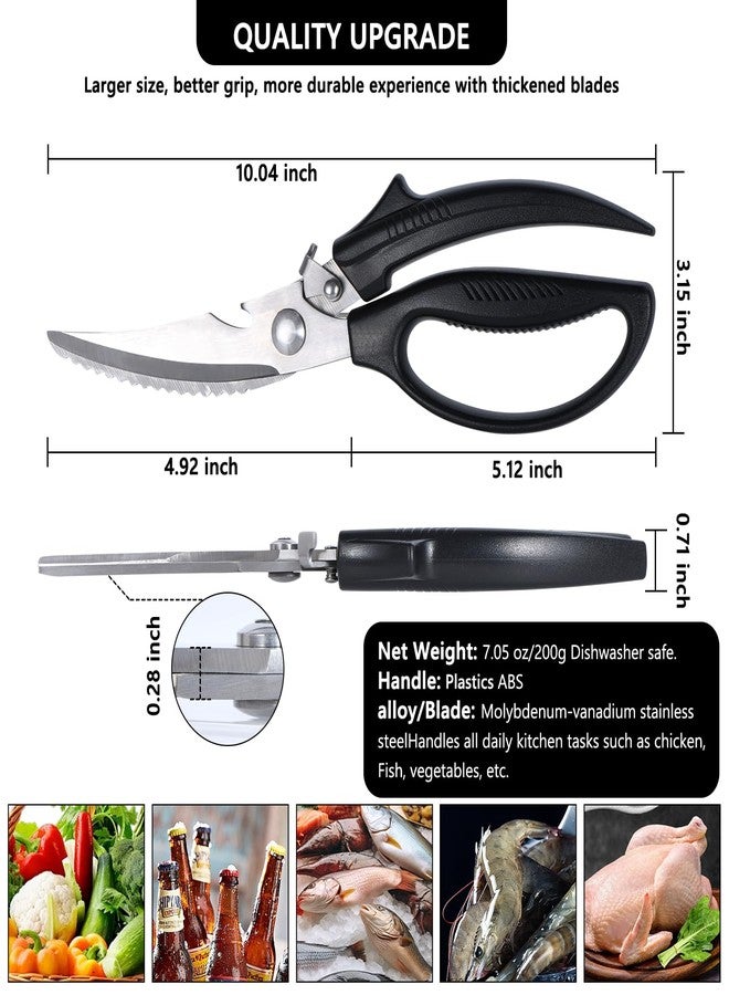 Eleckey Left Handed Kitchen Scissors, Lefty Poultry Shears Kitchen Tools Utensils for Left Hand People/Adults - Image 3