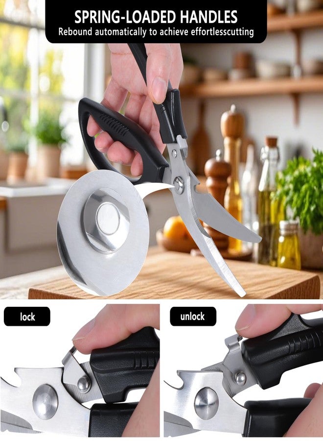 Eleckey Left Handed Kitchen Scissors, Lefty Poultry Shears Kitchen Tools Utensils for Left Hand People/Adults - Image 5