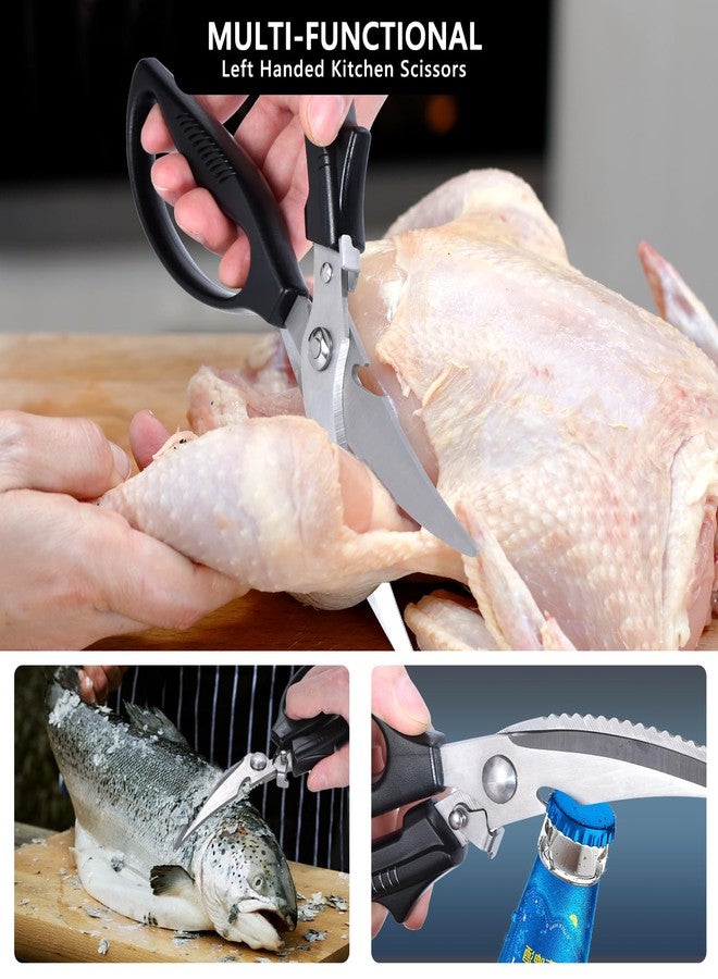 Eleckey Left Handed Kitchen Scissors, Lefty Poultry Shears Kitchen Tools Utensils for Left Hand People/Adults - Image 4
