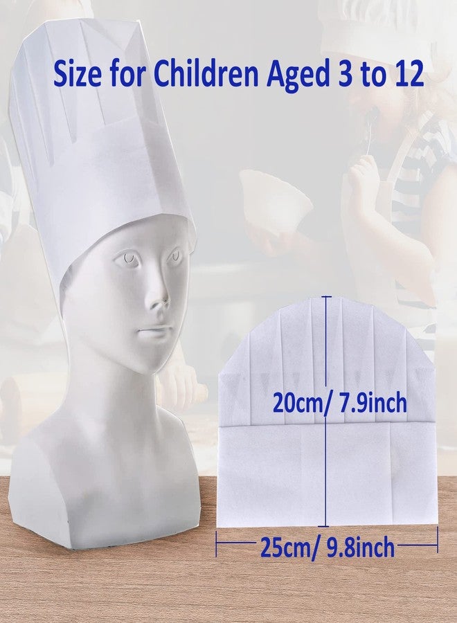 ESHATO 20-40 Pack Kids Chef Hats, Adjustable Disposable Bakery Hats for Cooking, Baking, Pizza Party, Hibachi Party - Image 2