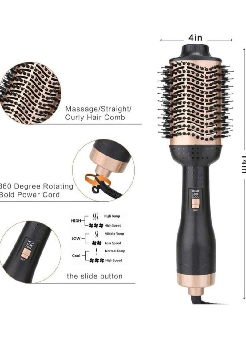 Professional One Step Hair Dryer Brush Volumizer Straightener Negative Ion Hot Air Brushes Curling Iron Salon Rotating - Image 2