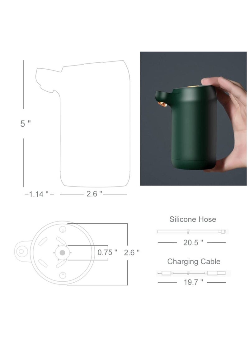 Water Dispenser Water Bottle Pump One Button Operation Water Pump for 5 Gallon Bottle Portable USB Charging Electric Bottle Pump for Office Home Camping Kitchen - Image 4