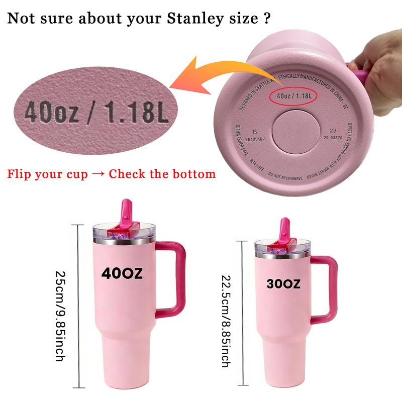 ANTAND 2 Pack Leakproof Portable Lid Replacement 40 oz Only for Stanley Quencher H2.0 Tumbler Cup Accessories, Detachable Flip Straw Lids, Heat-Resistant, Spill Proof Cover (Black, RoseRed) - Image 2