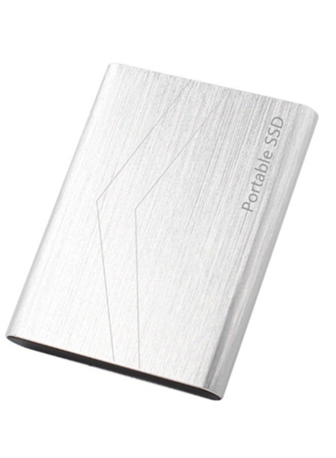 Portable Ssd Mobile Solid State Drive, External Hard Drive Usb3.1 Type C, Mini 2TB Expansion Hard Drive. Suitable for Desktop, ​Notebook, Mac, Ps4, Etc,Silver