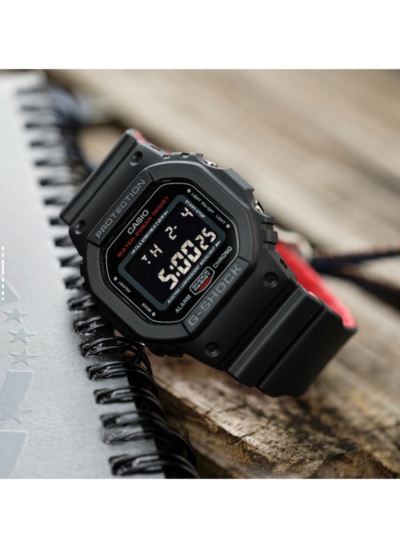 CASIO octagonal sports waterproof and shockproof watch GA-5600  black red  - Image 4