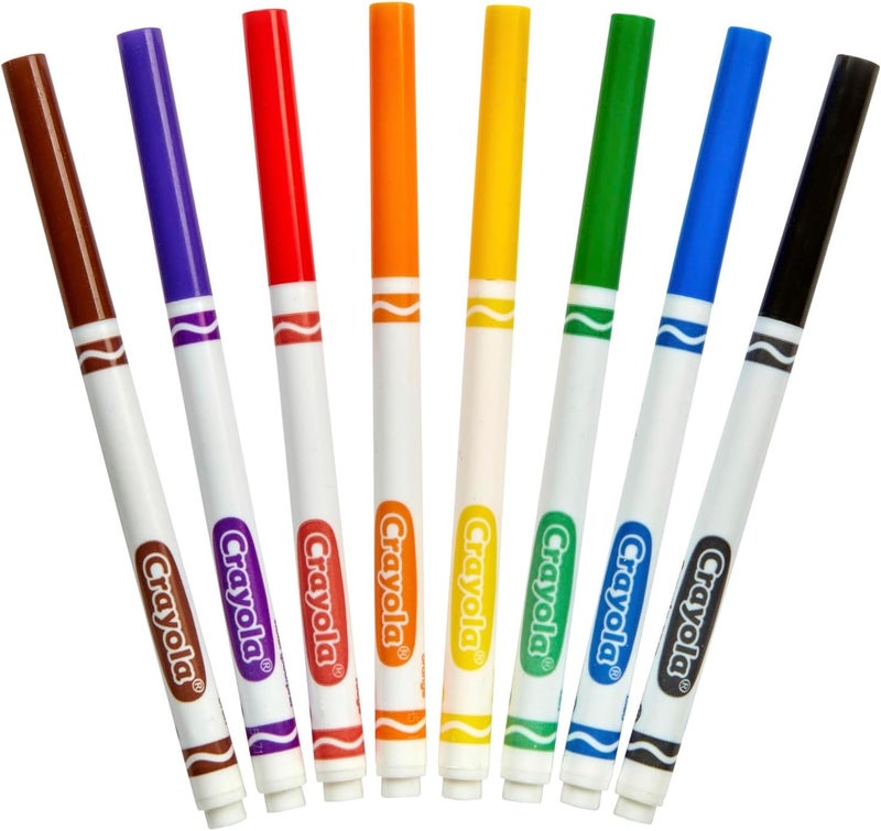 Crayola Original Marker Set, Fine Tip, Assorted Classic Colors, Set of 8 - Image 4