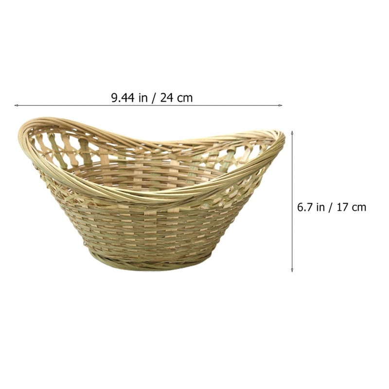 Handwoven Rattan Oval Basket For Kitchen Fruit Eggs And Sundries Storage Organizer - Image 3