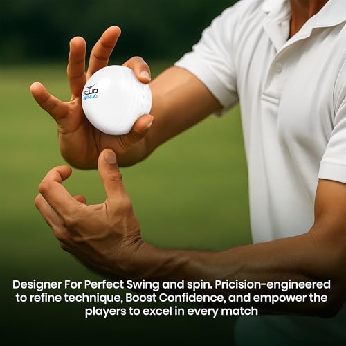 SCUD Swingo Wind Ball for Cricket, Specially Designed for Swing, Dual-Surface Half-Dimple & Half-Smooth Design, PVC | 72.39mm Diameter,105g (Pack of 6pc Balls, White) - Image 5