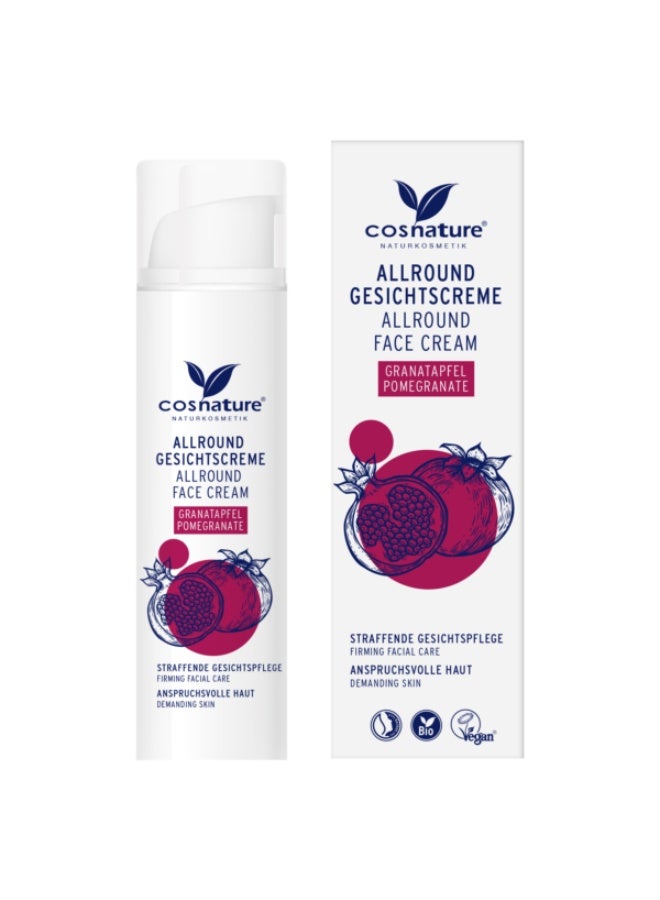 cosnature Pomegranate Face Cream – Moisturizing & Anti-Aging Care – 50 ML – Natural – Made in Germany - Image 1