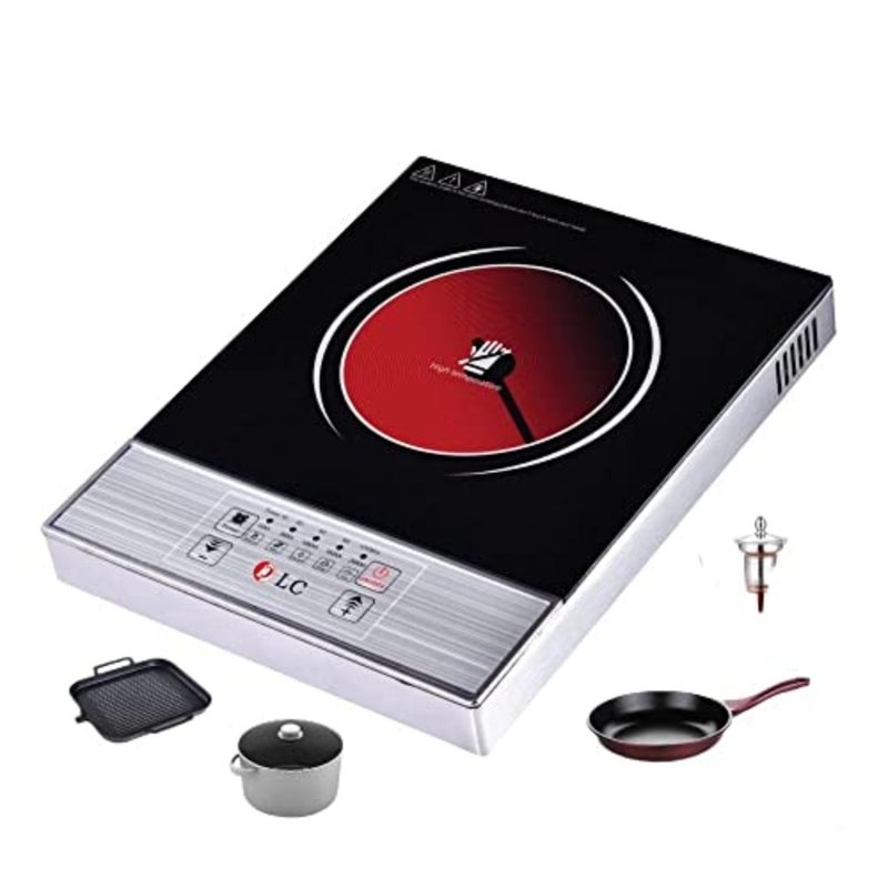 Infrared Cooker 2000 Watt for kitchen use, stainless steel body, black finish, rapid heating and energy efficient - Image 3