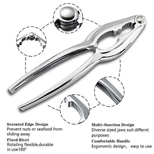 ZAUGONTW 10 Pcs Seafood Tools Set - Crab Lobster Crackers Stainless Steel Forks Opener Shellfish Lobster Crab Leg Sheller Seafood Scissors - Image 3