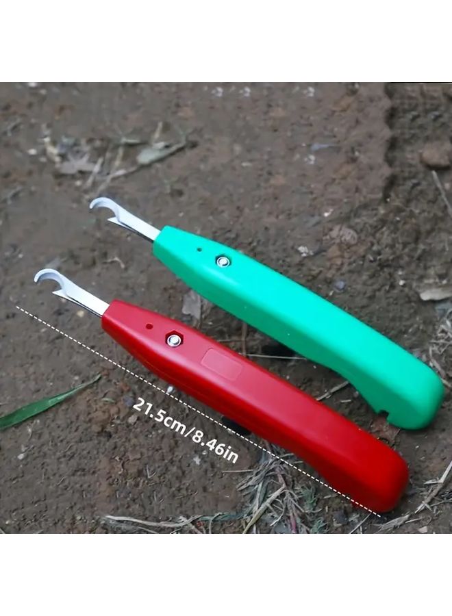 Random Color Manual Fruit Vegetable Picker Sharp Alloy Steel Head Harvesting Tool For Home Commercial Garden Orchard - Image 3