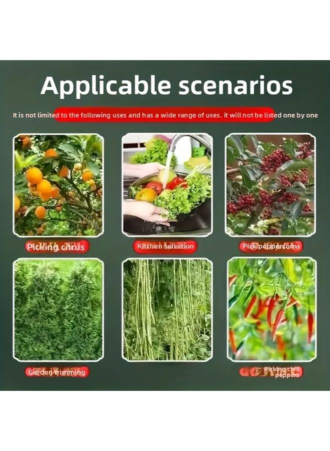 Random Color Manual Fruit Vegetable Picker Sharp Alloy Steel Head Harvesting Tool For Home Commercial Garden Orchard - Image 5