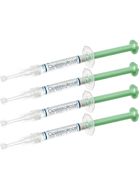 35% CP Mint - Jeringas de gel para blanquear los dientes - Kit de recarga (4 jeringas en total) Gel de peróxido de carbamida. Fabricado por Ultradent. Jeringas de repuesto para